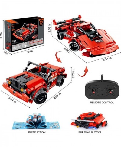 STEM Building Toys for Kids 2-in-1 Technic Remote Control Car Building Sets RC Race Cars Building Bricks Engineering Kits Gif...