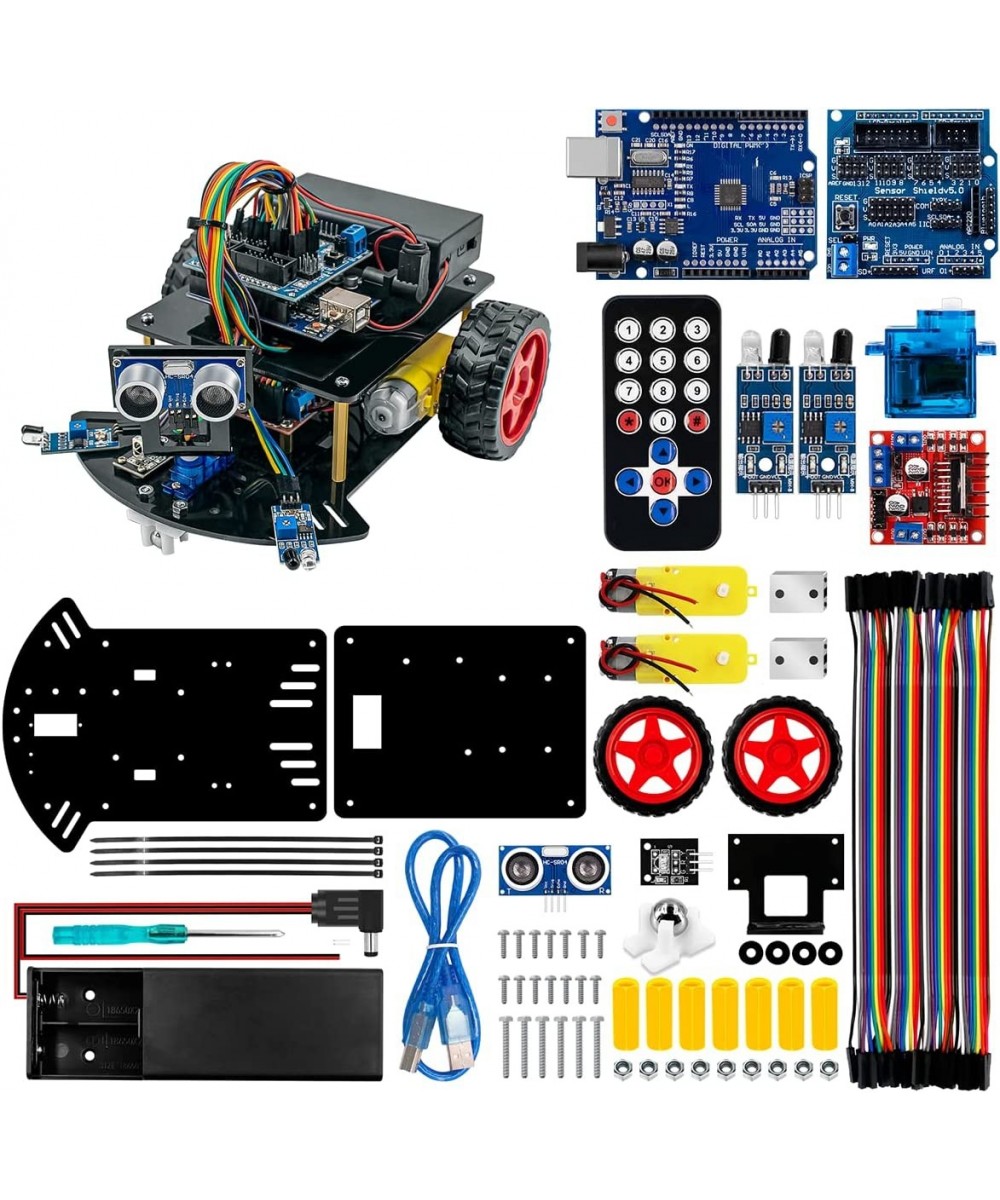 Smart Robot Car Kit 2WD Remote Control Car Compatible with Arduino IDE with Tutorail $49.44 - Educational Science Kits