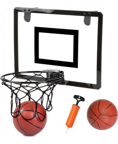 Over The Door Basketball Hoop - Indoor Wall Mounted 16 x 12 Inch Mini Basketball Hoop Set with Shatter Resistant Backboard & ...