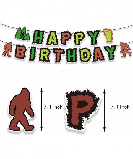 Bigfoot Birthday Party Supplies Set Bigfoot Banner Balloons Cake Topper spirals Sticker Bigfoot Party Decoration Favors for K...