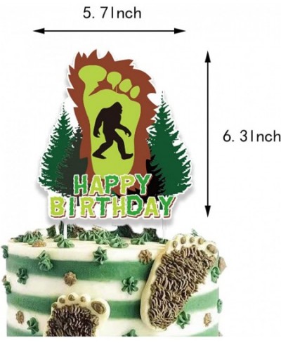 Bigfoot Birthday Party Supplies Set Bigfoot Banner Balloons Cake Topper spirals Sticker Bigfoot Party Decoration Favors for K...