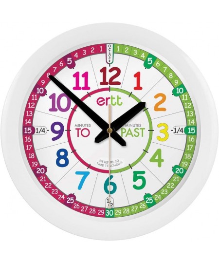 Children's Wall Clock with Simple 3 Step Teaching System. 12" Dia Learn to Tell The time Ages 5-12. $53.79 - Early Developmen...