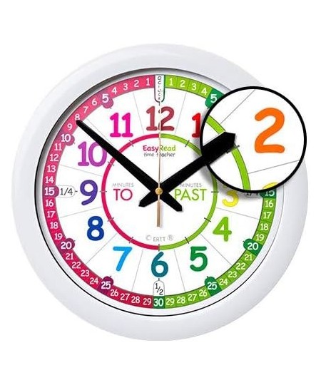 Children's Wall Clock with Simple 3 Step Teaching System. 12" Dia Learn to Tell The time Ages 5-12. $53.79 - Early Developmen...