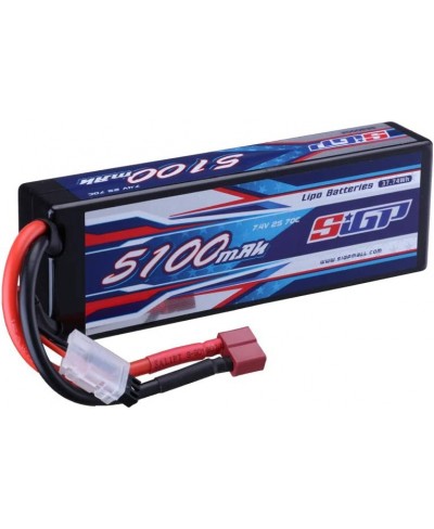 SIGP 2S 7.4V Lipo Battery 5100mAh 70C Hard Case with Deans T Plug for RC Car Truck Boat Vehicles Tank Buggy Racing Hobby $49....