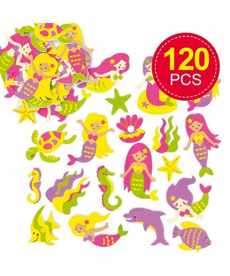 AF442 Mermaid Foam Stickers - Pack of 120 Self Adhesives Perfect for Children to Decorate Collages and Crafts Ideal for Schoo...