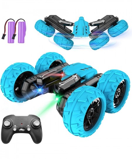 Remote Control Car Double Sided 2.4GHz Fast RC Stunt Car 360°Rotating 4WD RC Cars with Bright Lights Outdoor Rechargeable Ele...