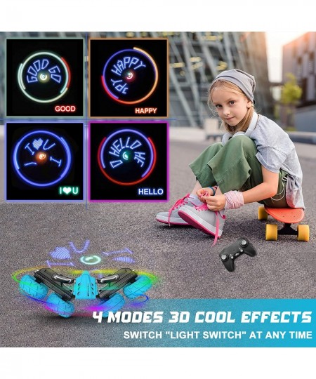 Remote Control Car Double Sided 2.4GHz Fast RC Stunt Car 360°Rotating 4WD RC Cars with Bright Lights Outdoor Rechargeable Ele...