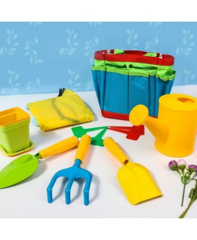 Kids Gardening Tools - Toddler Garden Tools Set - Shovel Rake Trowel Watering Can Gardening Gloves - Garden Toys Gift for Pre...