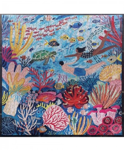 eeBoo: Piece and Love Coral Reef 1000 Piece Square Adult Jigsaw Puzzle High-Quality Puzzle for Adults and Families Glossy Stu...