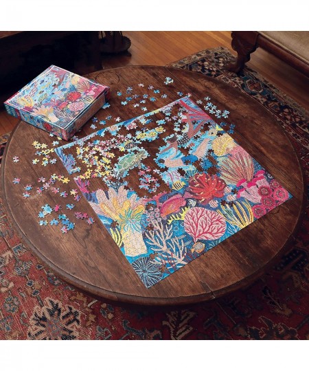 eeBoo: Piece and Love Coral Reef 1000 Piece Square Adult Jigsaw Puzzle High-Quality Puzzle for Adults and Families Glossy Stu...