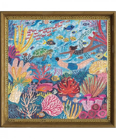 eeBoo: Piece and Love Coral Reef 1000 Piece Square Adult Jigsaw Puzzle High-Quality Puzzle for Adults and Families Glossy Stu...