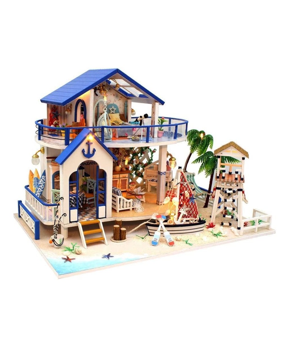 Craft DIY Kits for Adults Kids Xmas Gift Miniature Dollhouse Kit Architecture Model Building with Furniture Legend of The Blu...