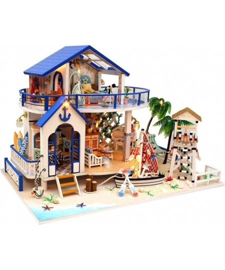 Craft DIY Kits for Adults Kids Xmas Gift Miniature Dollhouse Kit Architecture Model Building with Furniture Legend of The Blu...