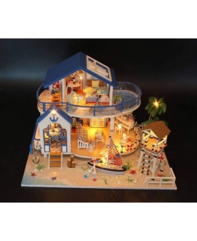 Craft DIY Kits for Adults Kids Xmas Gift Miniature Dollhouse Kit Architecture Model Building with Furniture Legend of The Blu...