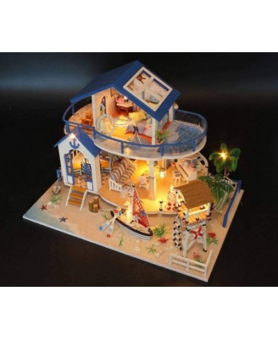 Craft DIY Kits for Adults Kids Xmas Gift Miniature Dollhouse Kit Architecture Model Building with Furniture Legend of The Blu...