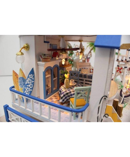 Craft DIY Kits for Adults Kids Xmas Gift Miniature Dollhouse Kit Architecture Model Building with Furniture Legend of The Blu...