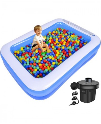 Family Inflatable Swimming Pool with Pump 79" X 59" X 20" Full-Sized Above Ground Pools for Kids Adults Baby Children Thick W...