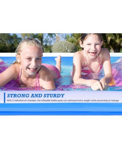 Family Inflatable Swimming Pool with Pump 79" X 59" X 20" Full-Sized Above Ground Pools for Kids Adults Baby Children Thick W...