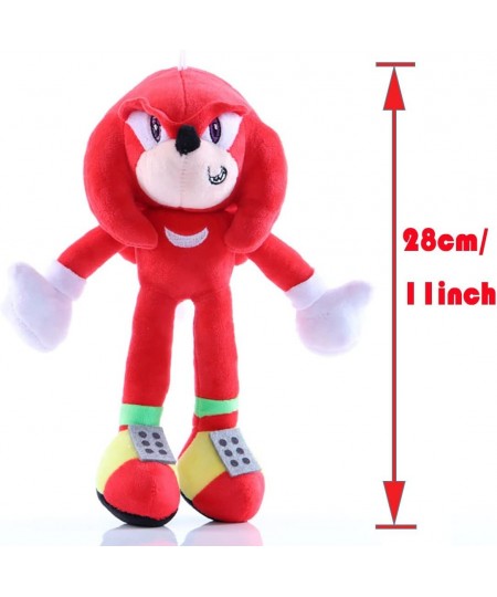 11 Inch The Hedgehog Plush Knuckles Plush Soniccc Stuffed Figure Cartoon Toy Character Doll for Girls Red $34.02 - Plush Figu...