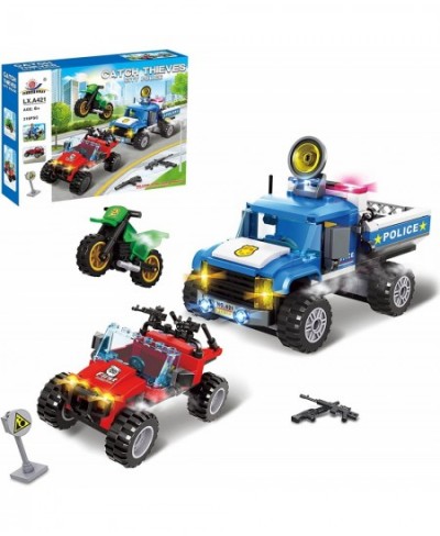 316 Pcs City Police Robber Pursuit Building Blocks Toys with Police Truck Armed ATV Motorbike Arms for Boys and Kids Age 6+ $...