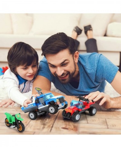 316 Pcs City Police Robber Pursuit Building Blocks Toys with Police Truck Armed ATV Motorbike Arms for Boys and Kids Age 6+ $...