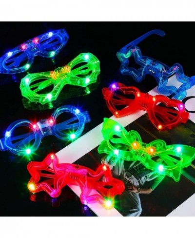 36 Packs LED Glasses for Kids 6 Shapes Glow in The Dark Party Supplies Favor Light Up Glasses LED Glow Glasses Neon LED Flash...