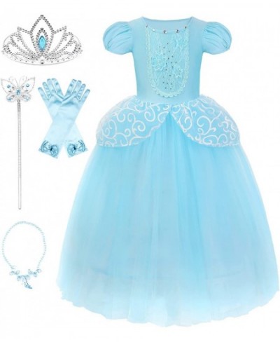 Girls Blue Princess Costume Puff Sleeve Party Dress for Halloween Birthday Cosplay $45.00 - Kids' Costumes