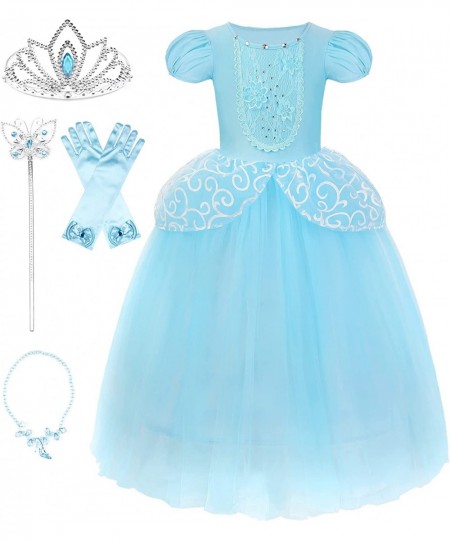 Girls Blue Princess Costume Puff Sleeve Party Dress for Halloween Birthday Cosplay $45.00 - Kids' Costumes