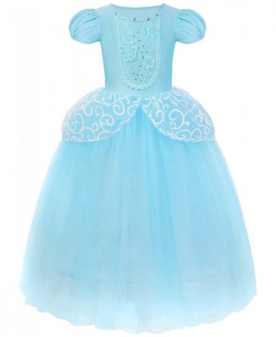 Girls Blue Princess Costume Puff Sleeve Party Dress for Halloween Birthday Cosplay $45.00 - Kids' Costumes