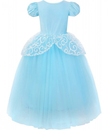 Girls Blue Princess Costume Puff Sleeve Party Dress for Halloween Birthday Cosplay $45.00 - Kids' Costumes