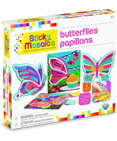 Sticky Mosaics Butterflies Yellow/Blue/Pink/Purple/Pink 12" x 2" x 10.75 $26.95 - Craft Kits