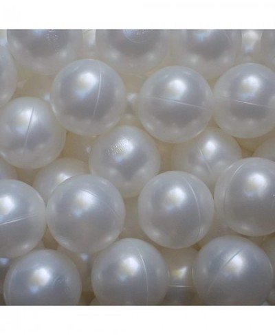 Pack of 100 Pearl-White ( w/ Pearl Sheen ) Jumbo 3" HD Commercial Grade Ball Pit Balls - Crush-Proof Phthalate Free BPA Free ...