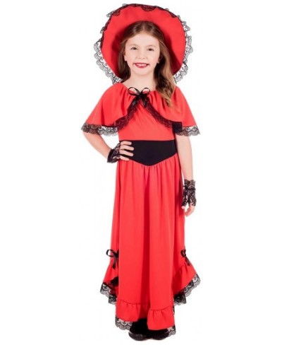 Girls Southern Bell Costume Red Dress Colonial Halloween Costumes for Girls - Available in Sizes S M L XL $23.86 - Kids' Cost...