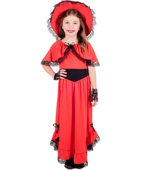 Girls Southern Bell Costume Red Dress Colonial Halloween Costumes for Girls - Available in Sizes S M L XL $23.86 - Kids' Cost...