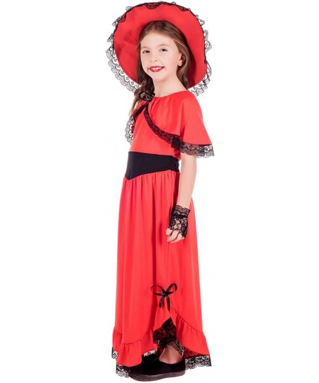 Girls Southern Bell Costume Red Dress Colonial Halloween Costumes for Girls - Available in Sizes S M L XL $23.86 - Kids' Cost...