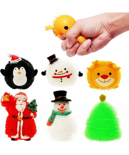 Christmas Stress Ball Fidget Toys 6 Pack Christmas Themed Stress Balls Squishy Toys Christmas Party Favors Christmas Stocking...