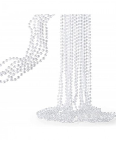 12 Faux Pearl Beaded Necklaces Bulk Long 48 inch 7mm Flapper Beads Party Favors Decorations $18.09 - Kids' Dress-Up Accessories