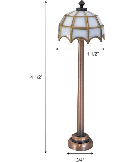 Miniature Dollhouse Floor Lamp - LED Mini Lamp for Dolls House Furniture - Functional - 1/12 Scale (Floor Lamp Dark) $48.76 -...