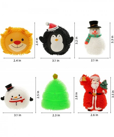 Christmas Stress Ball Fidget Toys 6 Pack Christmas Themed Stress Balls Squishy Toys Christmas Party Favors Christmas Stocking...