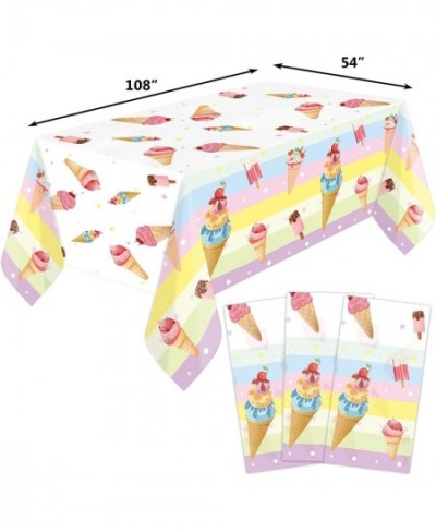 Ice Cream Tablecloths Summer Plastic Table Covers 54” x 108” Summer Party Supplies Decoration 3 Pack $18.08 - Kids' Party Tab...