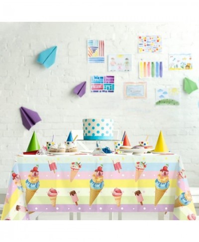 Ice Cream Tablecloths Summer Plastic Table Covers 54” x 108” Summer Party Supplies Decoration 3 Pack $18.08 - Kids' Party Tab...