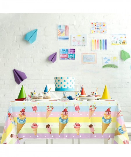 Ice Cream Tablecloths Summer Plastic Table Covers 54” x 108” Summer Party Supplies Decoration 3 Pack $18.08 - Kids' Party Tab...