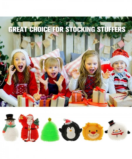 Christmas Stress Ball Fidget Toys 6 Pack Christmas Themed Stress Balls Squishy Toys Christmas Party Favors Christmas Stocking...