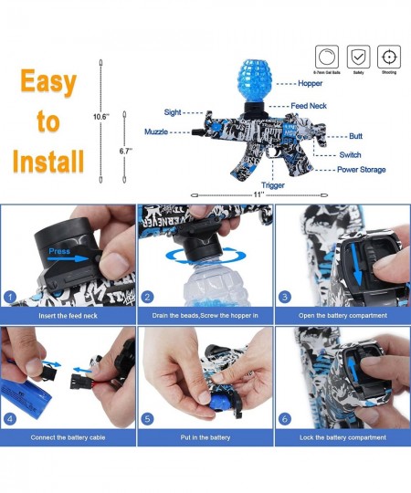 Gel Ball Blaster Electric Toy with 40 000 Water Beads for Outdoor Activities Shooting Team Game Lake Blue $49.48 - Toy Foam B...