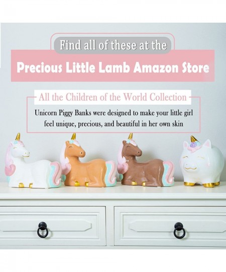 Unicorn Piggy Bank for Girls | Ceramic Piggy Bank w/ Rubber Stopper | Free Printable Saving Tracker | Girls Piggy Bank Girls ...