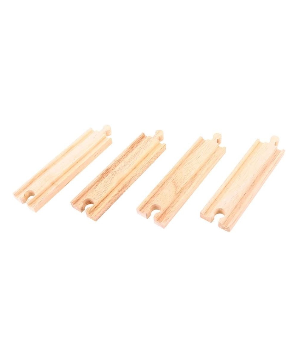 Medium Straights (Pack of 4) - Other Major Wooden Rail Brands are Compatible $17.86 - Toy Vehicle Playsets