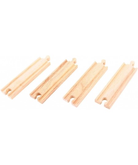 Medium Straights (Pack of 4) - Other Major Wooden Rail Brands are Compatible $17.86 - Toy Vehicle Playsets