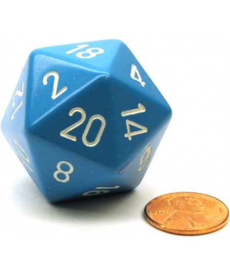 Manufacturing XQ2016 Opaque Single Jumbo 34 mm D20 Dice Light Blue With White $14.89 - Game Accessories