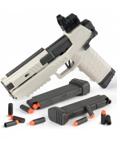 Soft Bullet Pistol Toy Gun - Shell Ejecting Toy Gun with 2 Magazines and 96 Foam Darts Foam Dart Blaster Toy for Kids Age 8 Y...