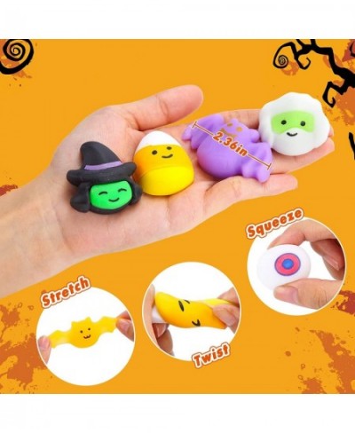 30pcs Halloween Squishy Toys with Pumpkin Bucket Kawaii Squishies Halloween Party Favors for Kids Adults Mini Squishies for B...